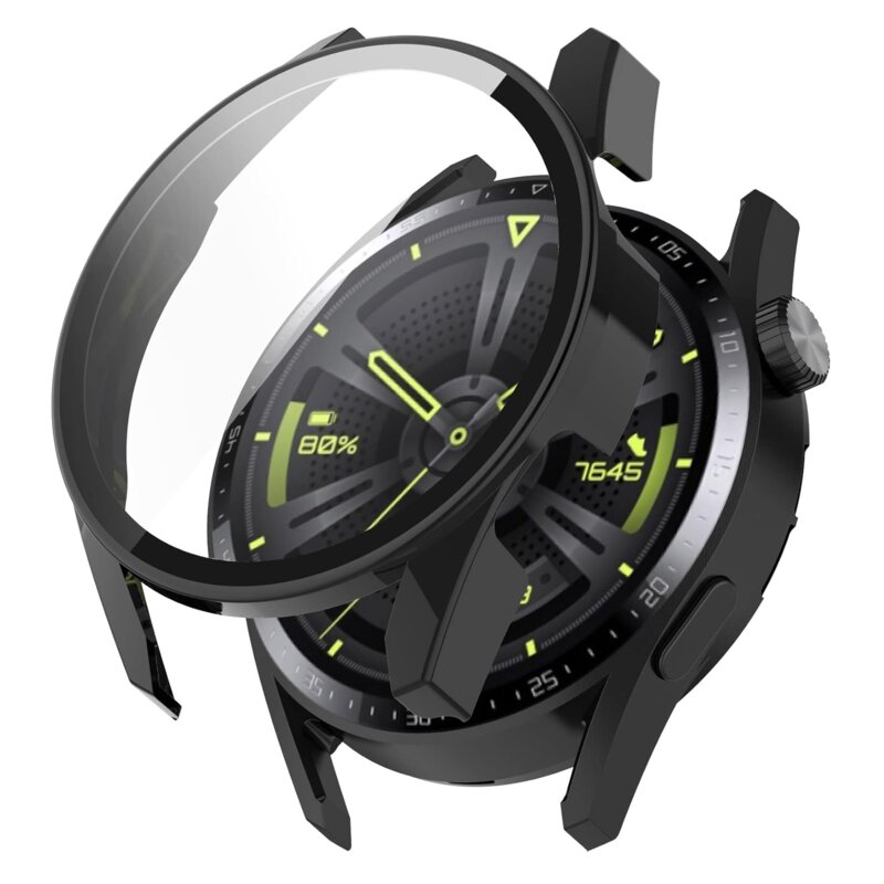 [Pachet 360°] Husa + folie Huawei Watch GT 3 46mm Techsuit Defense, negru