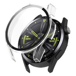 [Pachet 360°] Husa + folie Huawei Watch GT 3 46mm Techsuit Defense, transparenta
