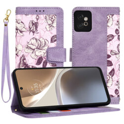 Husa personalizata fete Motorola Moto G32 Techsuit FlipCraft, mov