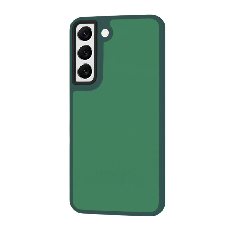 Husa Samsung Galaxy S22 5G Techsuit HaloFrost Series, verde inchis