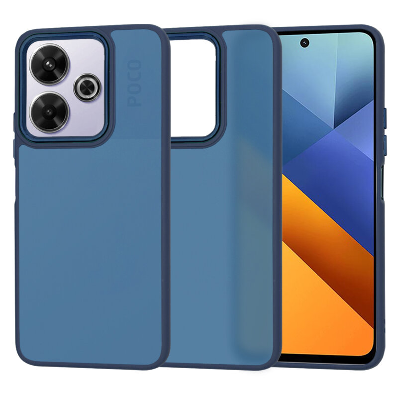 Husa Xiaomi Poco M6 4G Techsuit HaloFrost Series, bleumarin