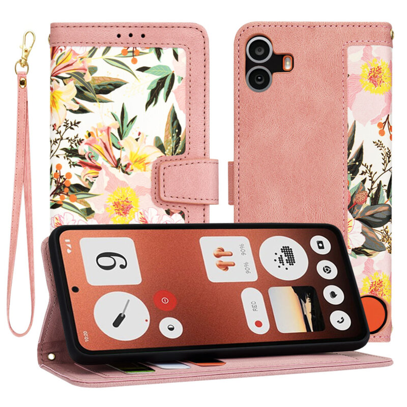 Husa personalizata fete Nothing CMF Phone 1 Techsuit FlipCraft, roz