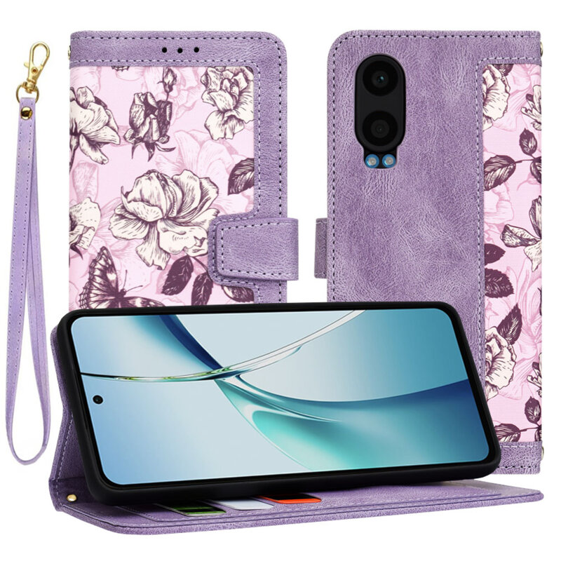 Husa personalizata fete OnePlus Nord CE4 Lite Techsuit FlipCraft, mov