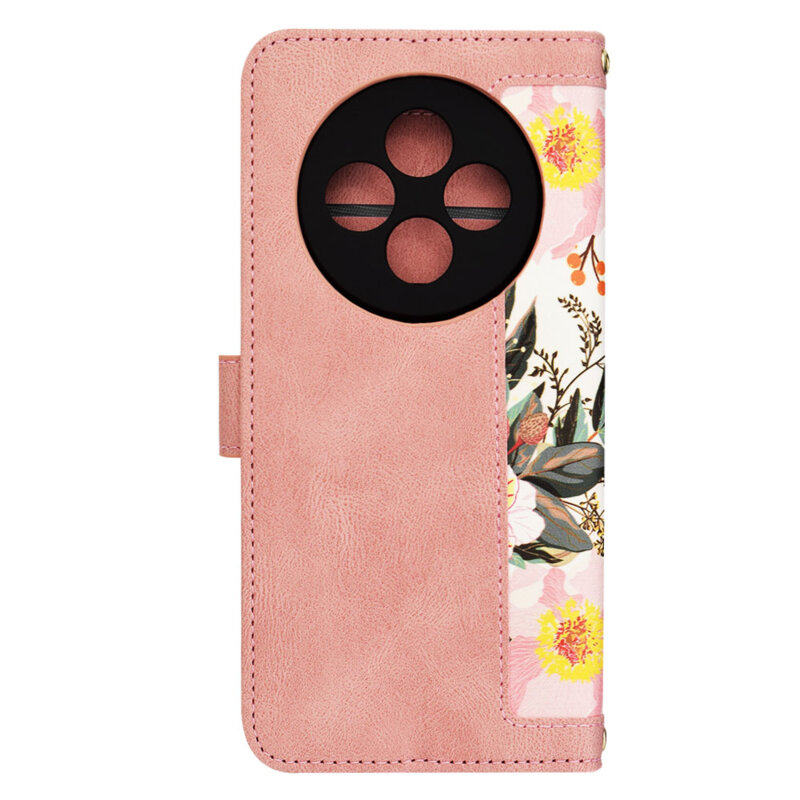 Husa personalizata fete Oppo Reno12 F 5G Techsuit FlipCraft, roz