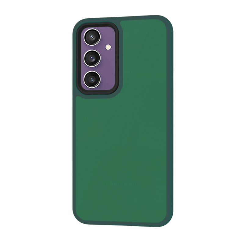 Husa Samsung Galaxy S23 FE Techsuit HaloFrost Series, verde inchis