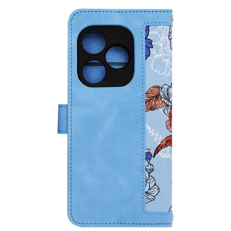 Husa personalizata fete Realme GT 6T Techsuit FlipCraft, bleu