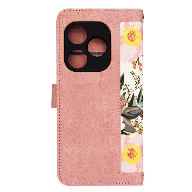 Husa personalizata fete Realme GT 6 Techsuit FlipCraft, roz