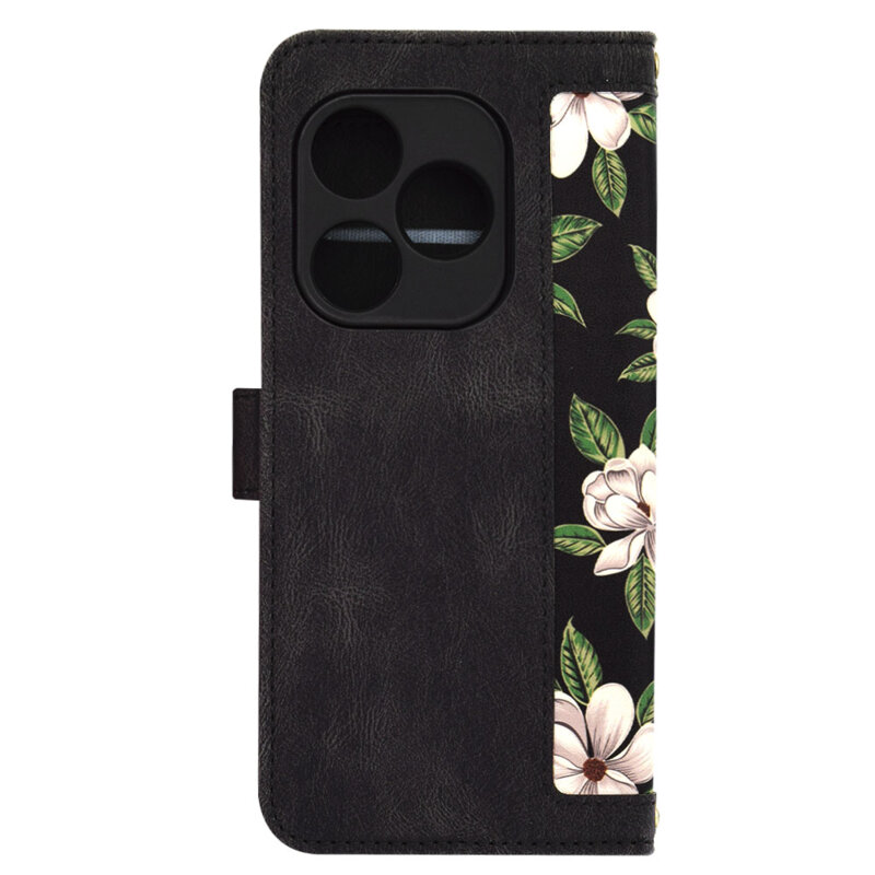 Husa personalizata fete Realme GT 6 Techsuit FlipCraft, negru