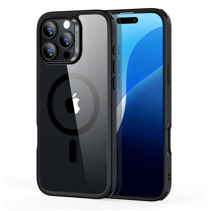 Husa iPhone 16 Pro Max ESR Classic Hybrid HaloLock, negru/transparenta