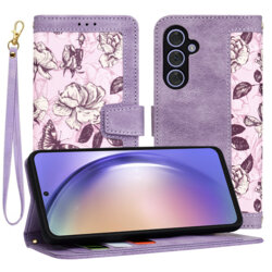 Husa personalizata fete Samsung Galaxy A54 Techsuit FlipCraft, mov