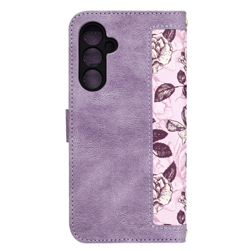 Husa personalizata fete Samsung Galaxy A54 Techsuit FlipCraft, mov