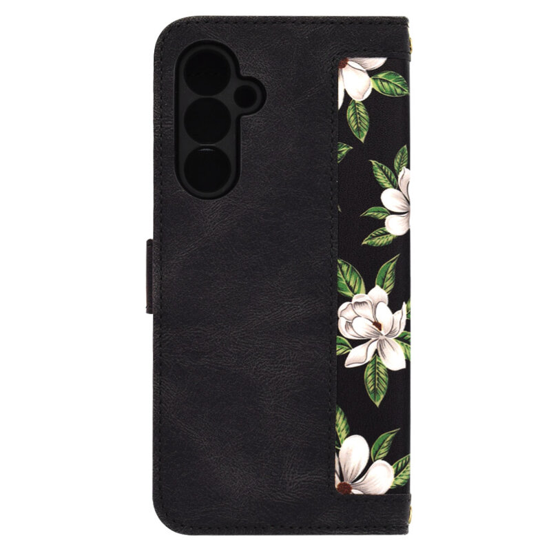Husa personalizata fete Samsung Galaxy A54 Techsuit FlipCraft, negru