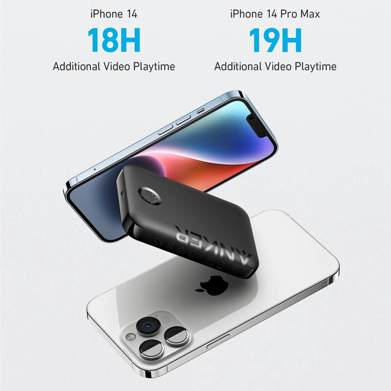 Baterie externa telefon MagSafe Anker 321, 5000mAh, negru