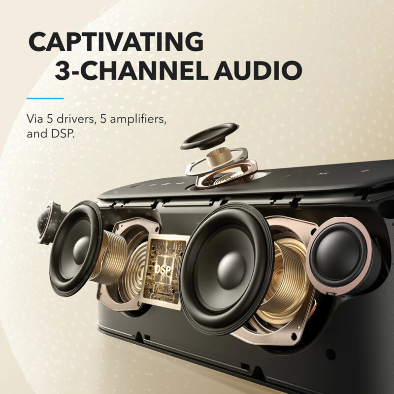 Boxa portabila wireless Anker SoundCore Motion X600, negru