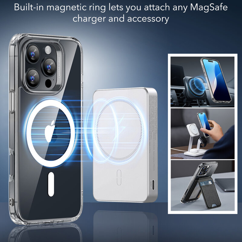 Husa iPhone 16 Pro Max ESR Classic Hybrid HaloLock, transparenta