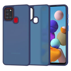 Husa Samsung Galaxy A21s Techsuit HaloFrost Series, bleumarin