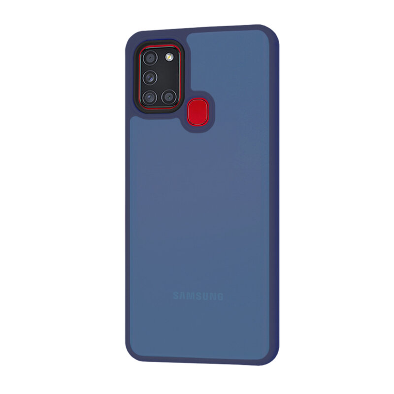 Husa Samsung Galaxy A21s Techsuit HaloFrost Series, bleumarin
