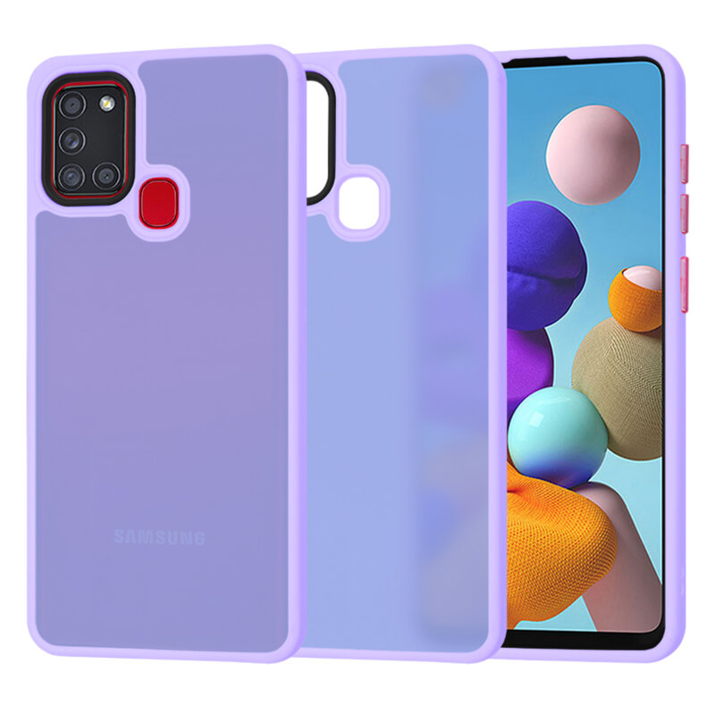 Husa Samsung Galaxy A21s Techsuit HaloFrost Series, mov deschis