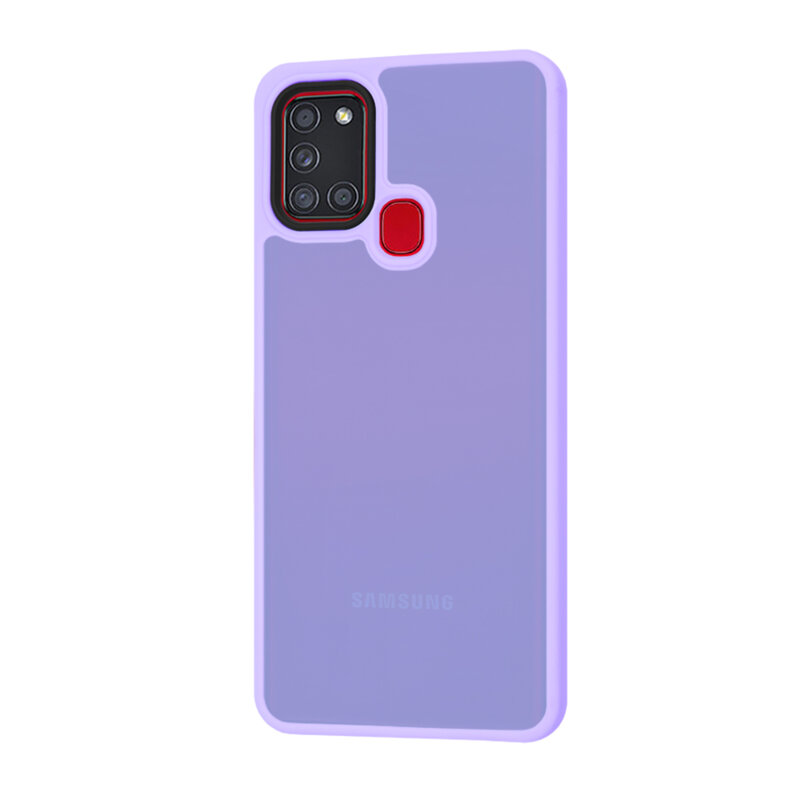Husa Samsung Galaxy A21s Techsuit HaloFrost Series, mov deschis