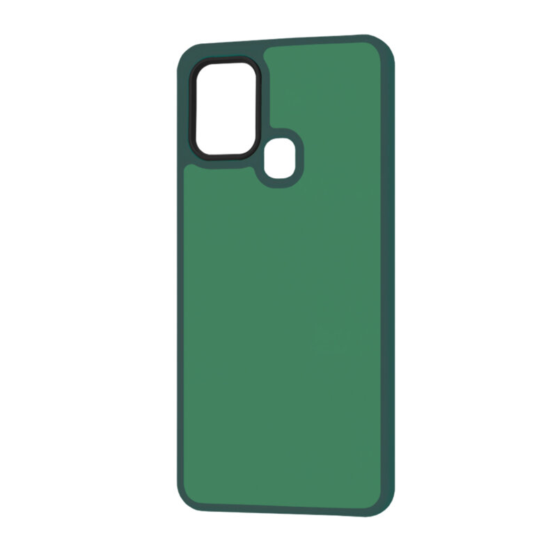 Husa Samsung Galaxy A21s Techsuit HaloFrost Series, verde inchis