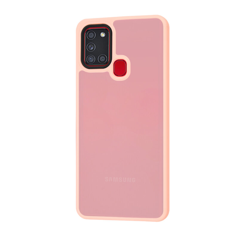Husa Samsung Galaxy A21s Techsuit HaloFrost Series, roz