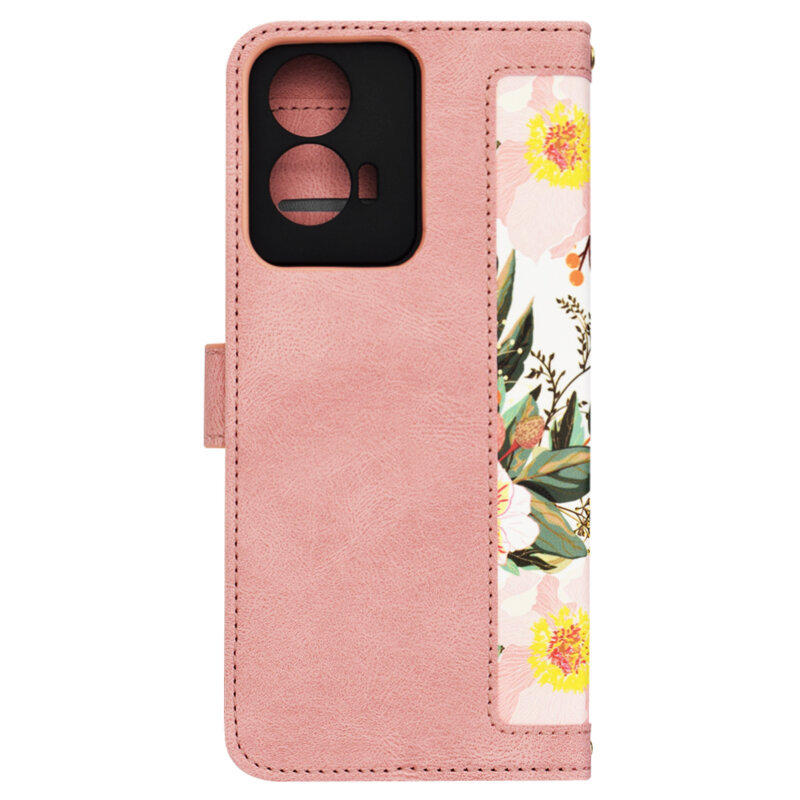 Husa personalizata fete Motorola Moto G85 Techsuit FlipCraft, roz