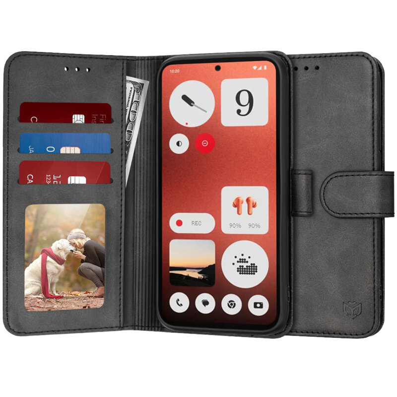 Husa 360 Nothing CMF Phone 1 Techsuit Diary Book, negru