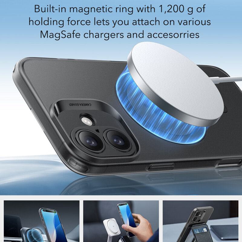 Husa iPhone 16 Plus ESR Zero HaloLock, negru