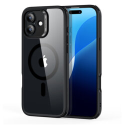 Husa iPhone 16 Plus ESR Classic Hybrid HaloLock, negru/transparenta