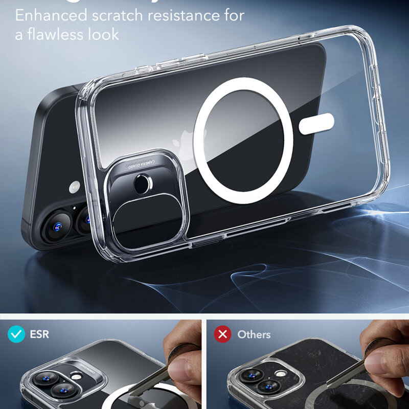 Husa iPhone 16 Plus ESR Classic Hybrid HaloLock, transparenta