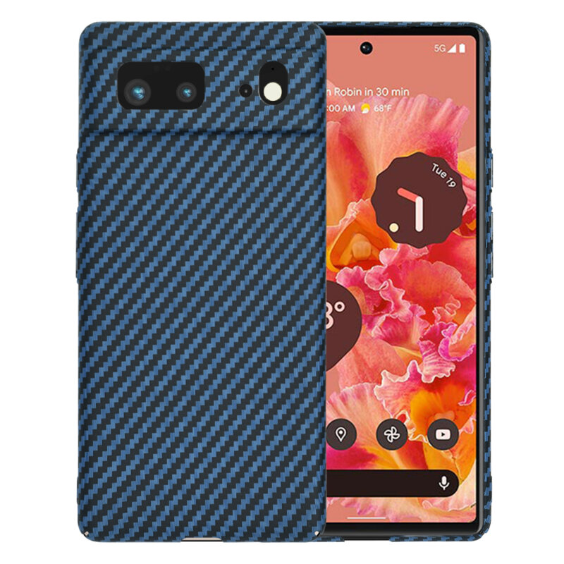 Husa Google Pixel 6 Techsuit Carbonite FiberShell, cyan