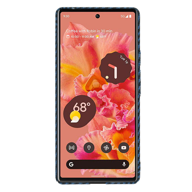 Husa Google Pixel 6 Techsuit Carbonite FiberShell, cyan