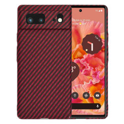 Husa Google Pixel 6 Techsuit Carbonite FiberShell, rosu