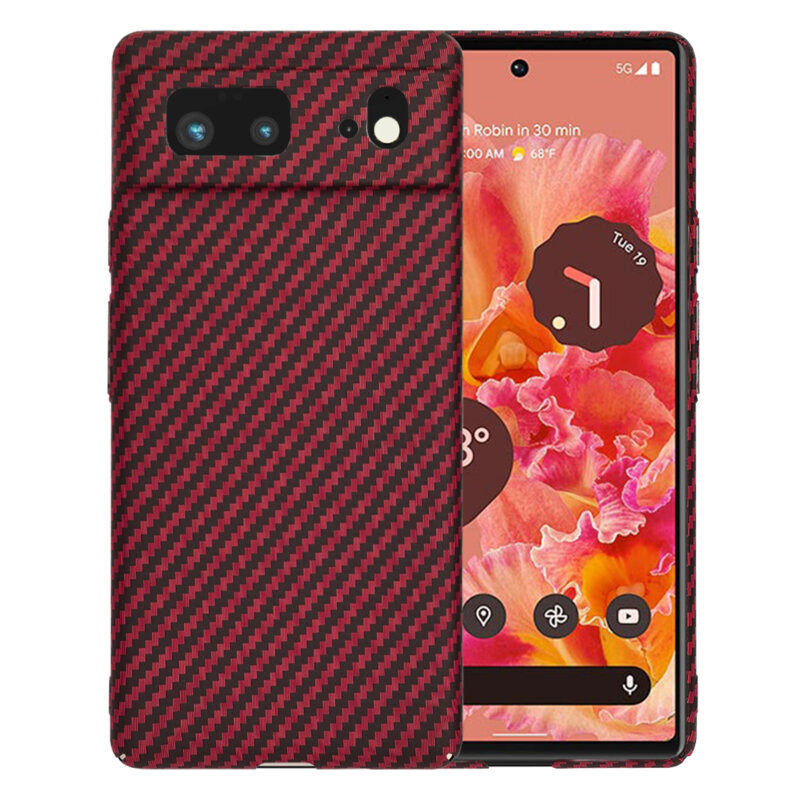 Husa Google Pixel 6 Techsuit Carbonite FiberShell, rosu