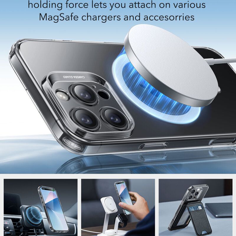 Husa iPhone 16 Pro ESR Zero HaloLock, transparenta