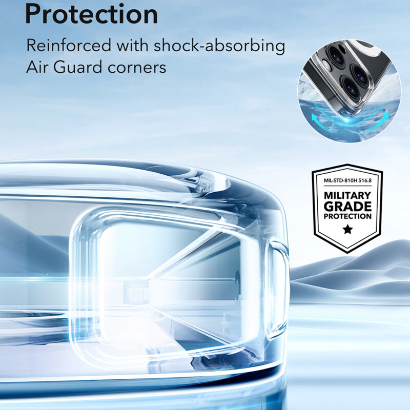 Husa iPhone 16 Pro ESR Zero HaloLock, transparenta