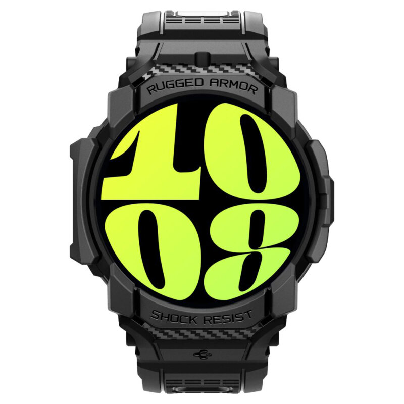 [Pachet husa + curea] Husa Samsung Galaxy Watch7 40mm Spigen Rugged Armor Pro, negru