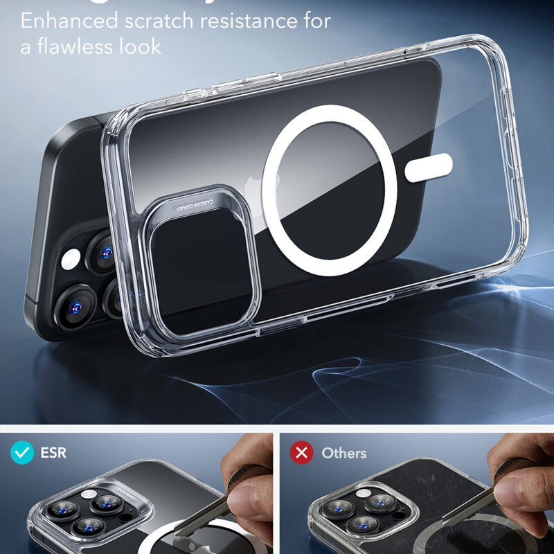 Husa iPhone 16 Pro ESR Classic Hybrid HaloLock, transparenta