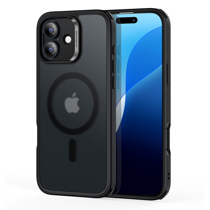 Husa iPhone 16 ESR Classic Hybrid HaloLock, negru frost