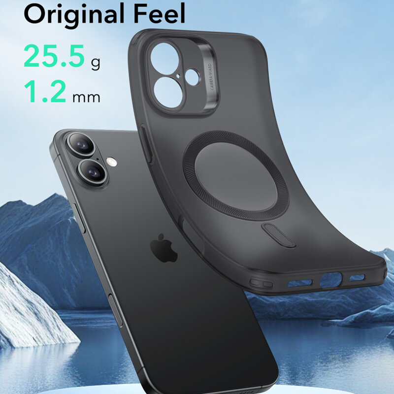 Husa iPhone 16 ESR Zero HaloLock, negru