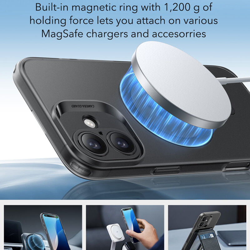 Husa iPhone 16 ESR Zero HaloLock, negru