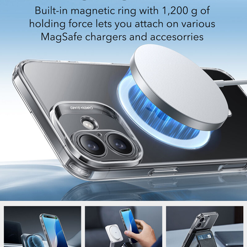 Husa iPhone 16 ESR Zero HaloLock, transparenta