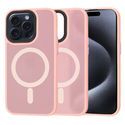 Husa iPhone 15 Pro Techsuit HaloFrost MagSafe Series, roz