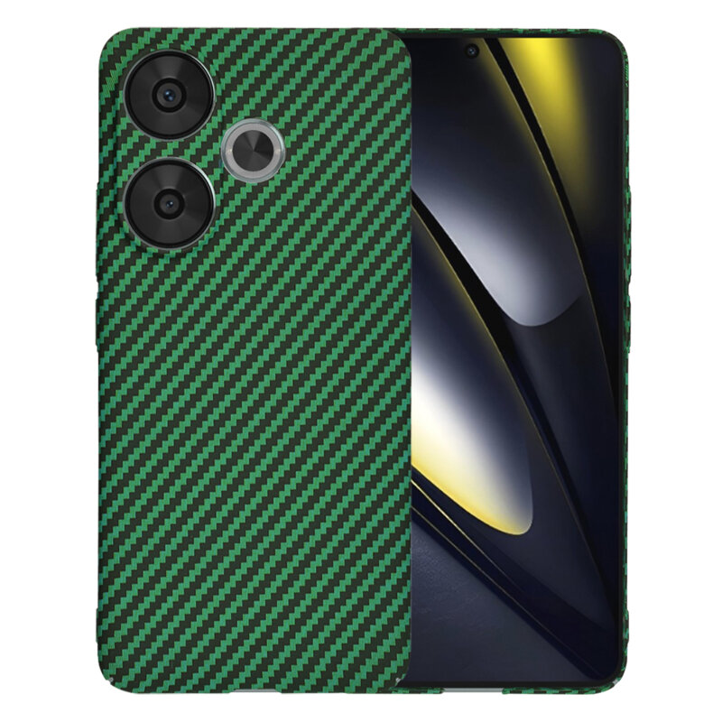 Husa Xiaomi Poco F6 Techsuit Carbonite FiberShell, verde