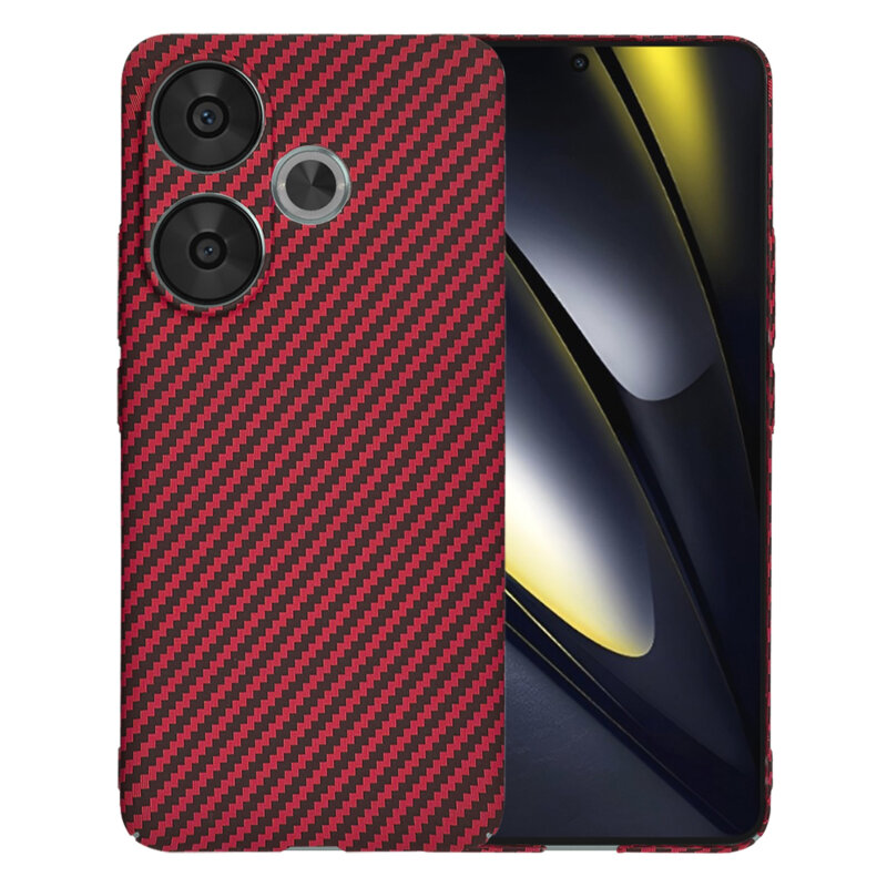 Husa Xiaomi Poco F6 Techsuit Carbonite FiberShell, rosu