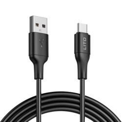 Cablu de date USB la Type-C Lito, 1m, LD06T, negru