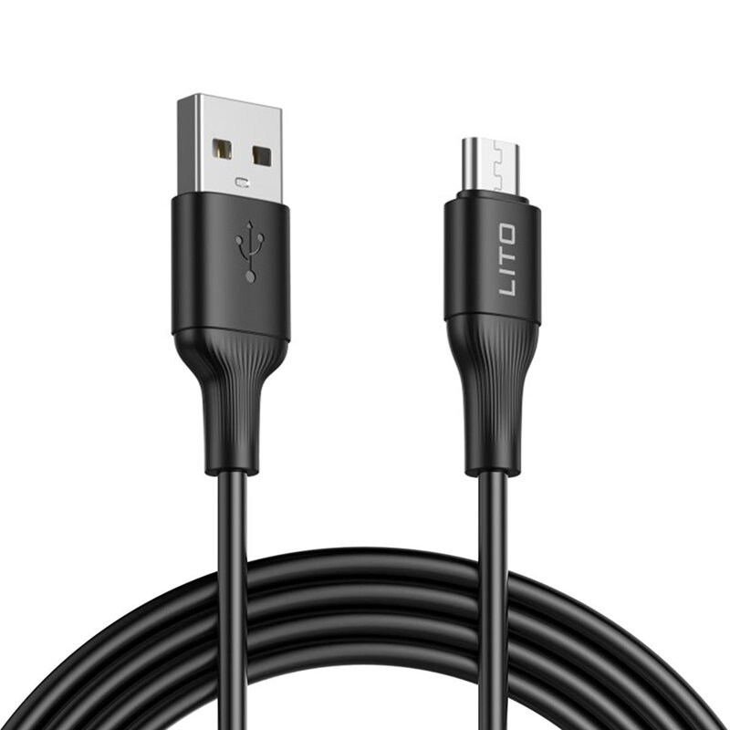 Cablu de date USB la Micro-USB Lito, 1m, LD06V, negru