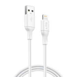 Cablu de date USB la Lightning Lito, 1m, LD06L, alb