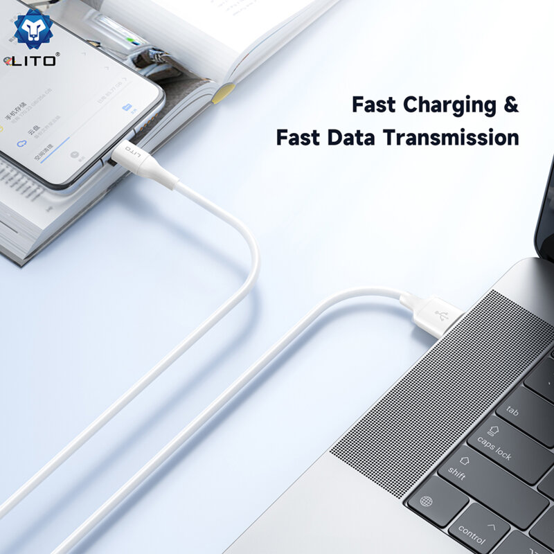 Cablu de date USB la Type-C Lito, 2.4A, 1m, LD06T, alb