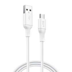 Cablu de date USB la Micro-USB Lito, 1m, LD06V, alb